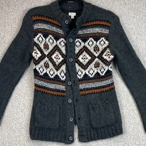 Gymboree fair isle cardigan kids L Apres ski family photos grandpa wool unisex